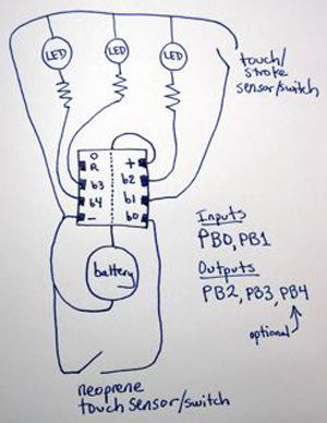 Circuit design drawings, by hand and then done with a computer.