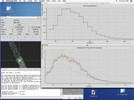 A screenshot of RBS 1223 blackbody analysis.  Includes images, a histogram plot, and a graph of spectral fit.